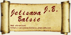 Jelisava Balšić vizit kartica